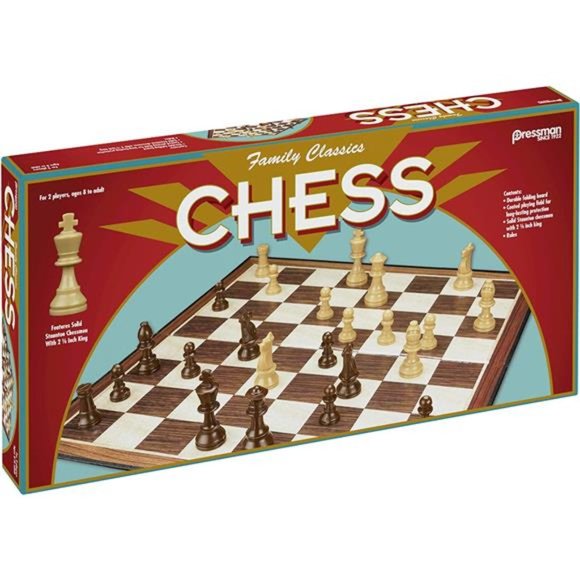 Family Classics Chess by Pressman--with Folding Board and Full Size Chess Pieces - Picture 5 of 5